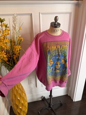 Pink Floyd Pink Graphic Crewneck Sweatshirt Band Art, April 30, 1977 Concert